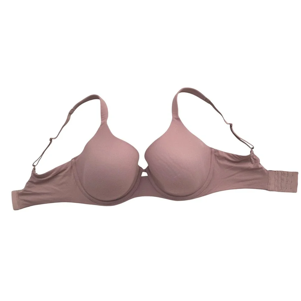 Ambrielle Super Soft Full Coverage Underwire Bra 34DDD Mauve Brown 76220-3